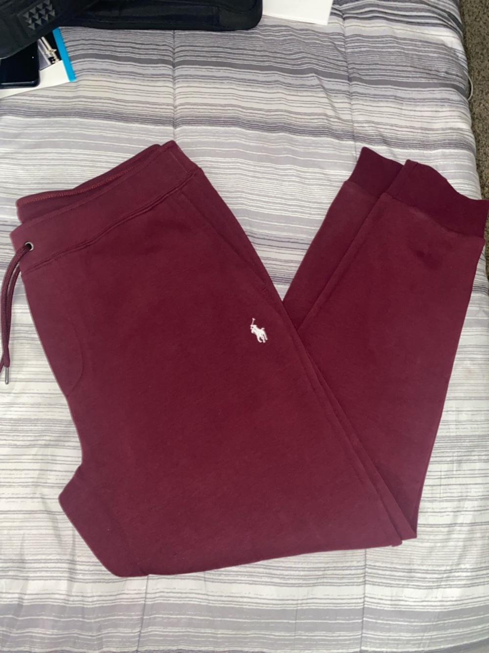 Men’s NWT Large Ralph Lauren Maroon Jogger Sweatpants